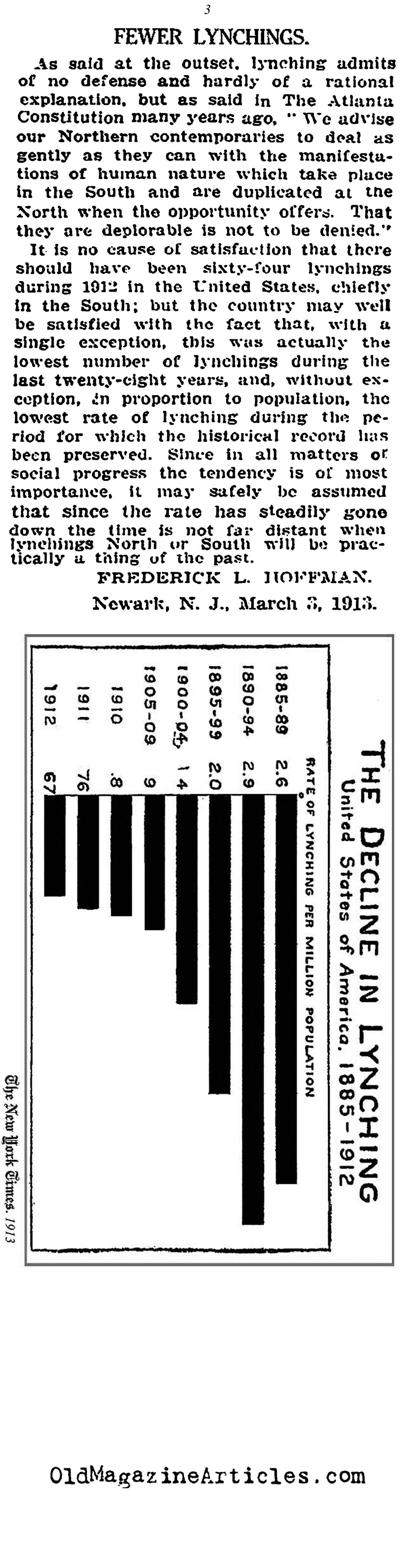 The Lynching Records: 1885 - 1912 (NY Times, 1913)